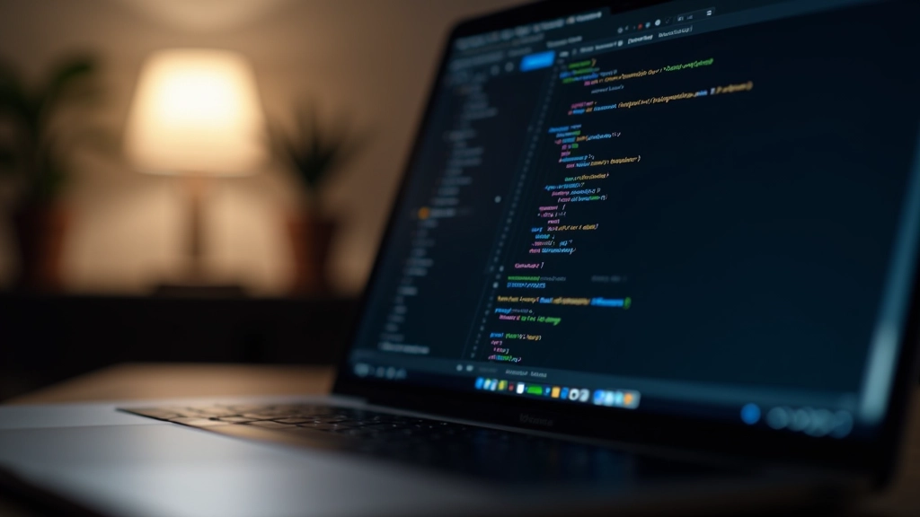 Laptop screen displaying CSS code with hover state animations highlighted in color